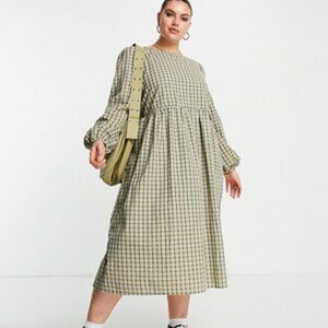 *NEVER WORN* ASOS Urban Threads Midi Checked Smock Dress